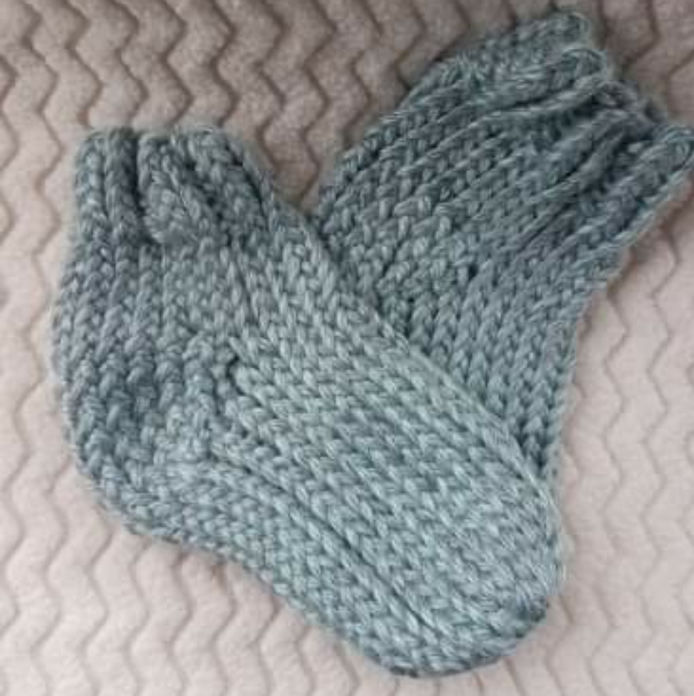 Slipper Socks (Gray), Handcrafted NWOT